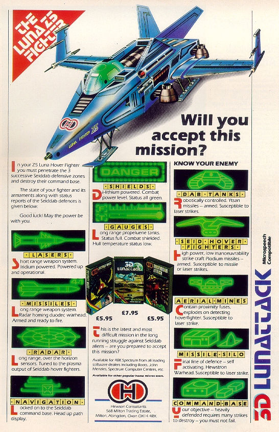Screen from 3D Lunattack