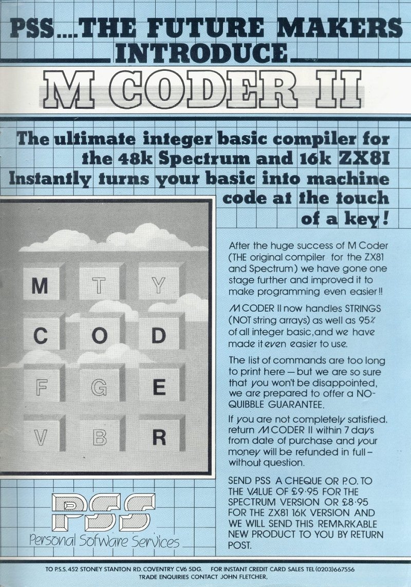 Screen from MCoder II
