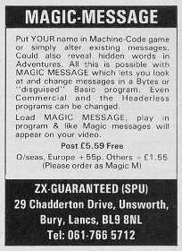 Screen from Magic Message