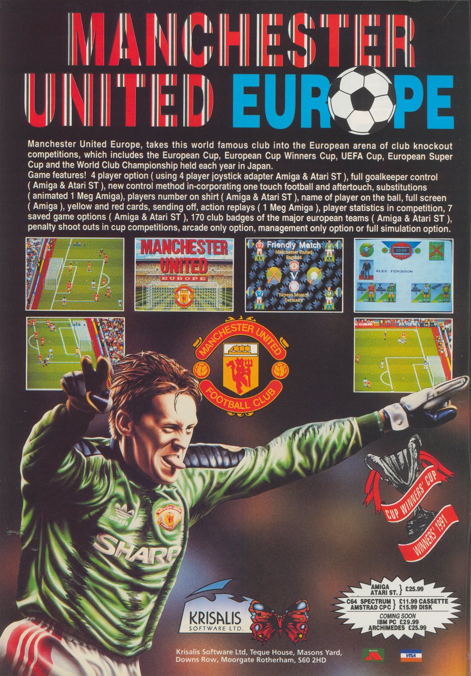 Screen from Manchester United Europe