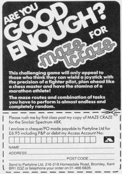 Screen from Maze Craze
