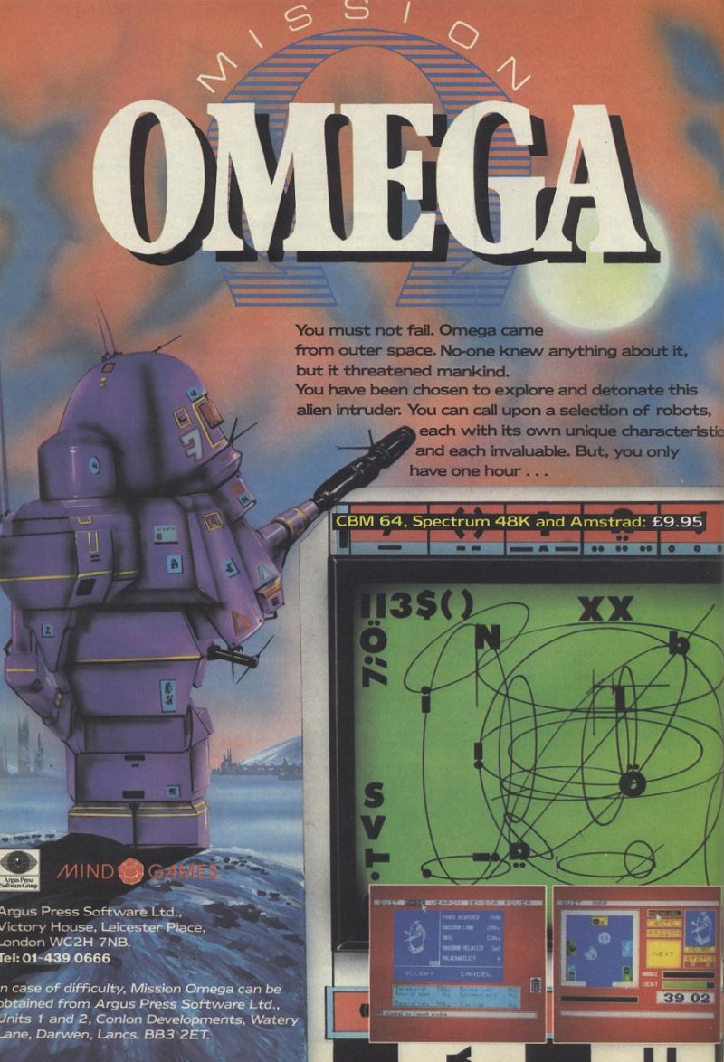Screen from Mission Omega
