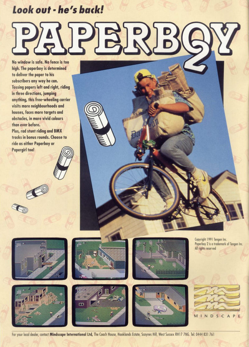 Screen from Paperboy 2