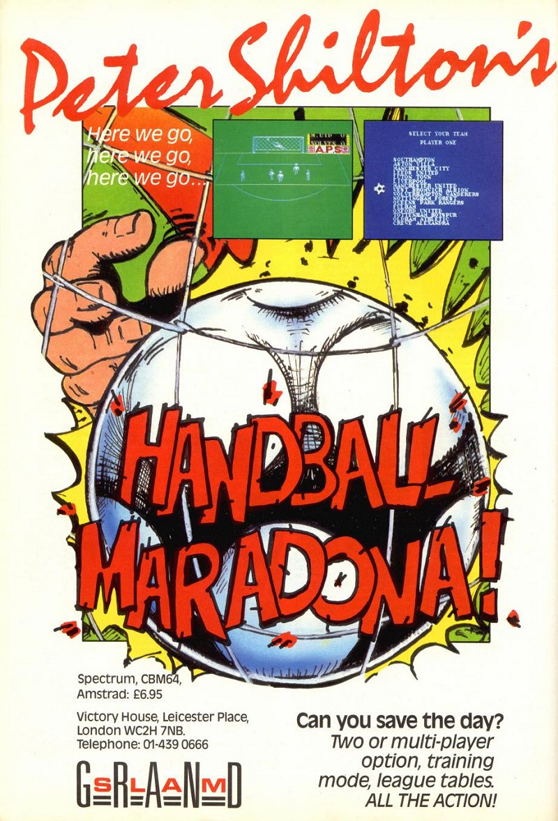 Screen from Peter Shilton's Handball Maradona