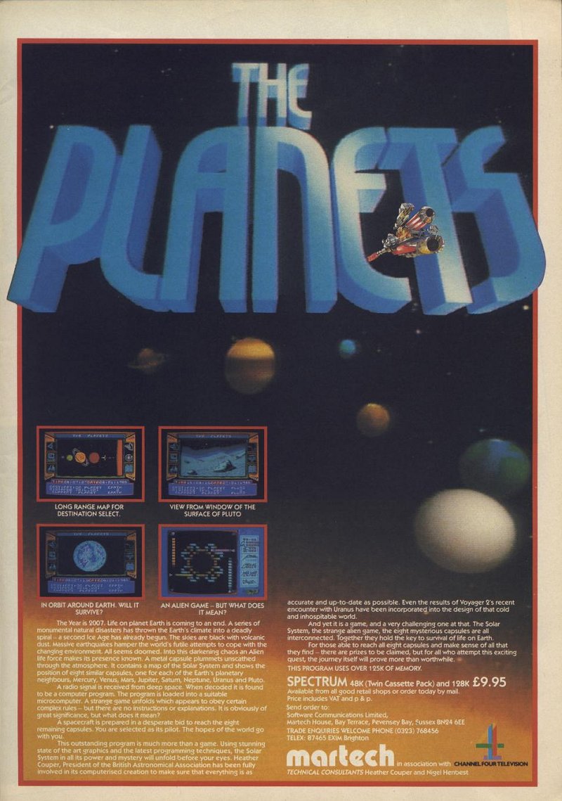 Screen from The Planets