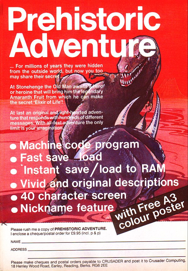 Screen from Prehistoric Adventure