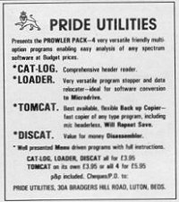 Screen from Pride Utilities