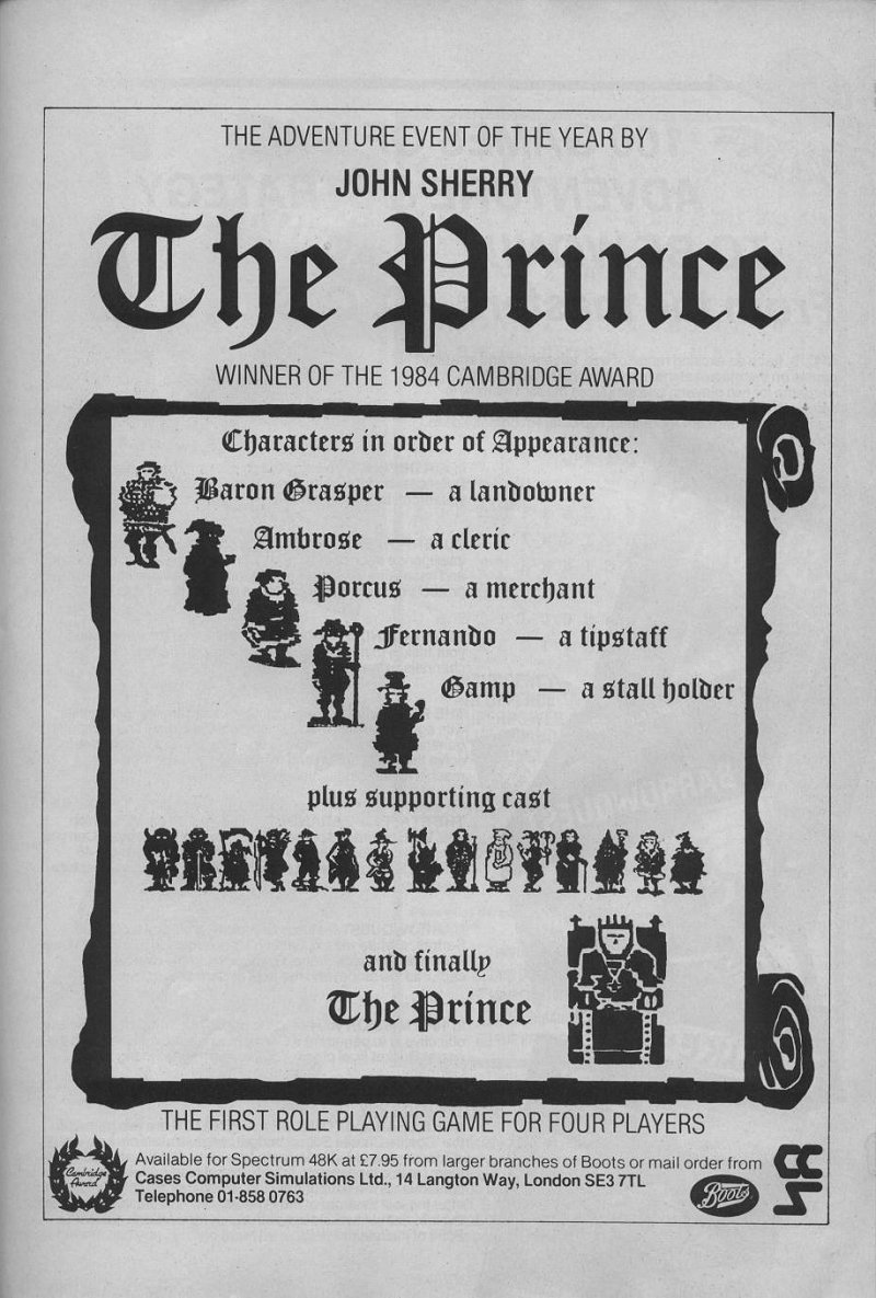 Screen from The Prince