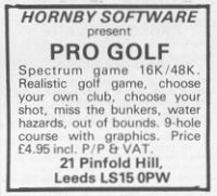 Screen from Pro Golf