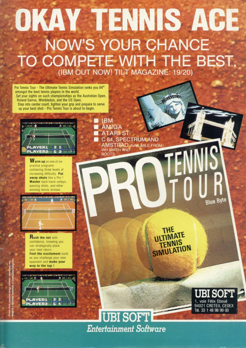 Screen from Pro Tennis Tour