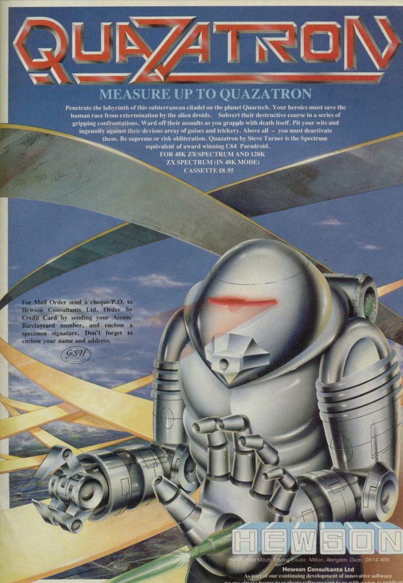Screen from Quazatron