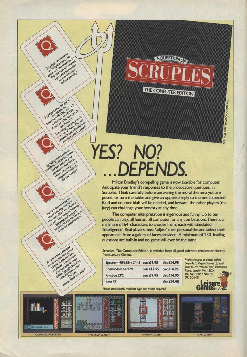 Screen from A Question of Scruples