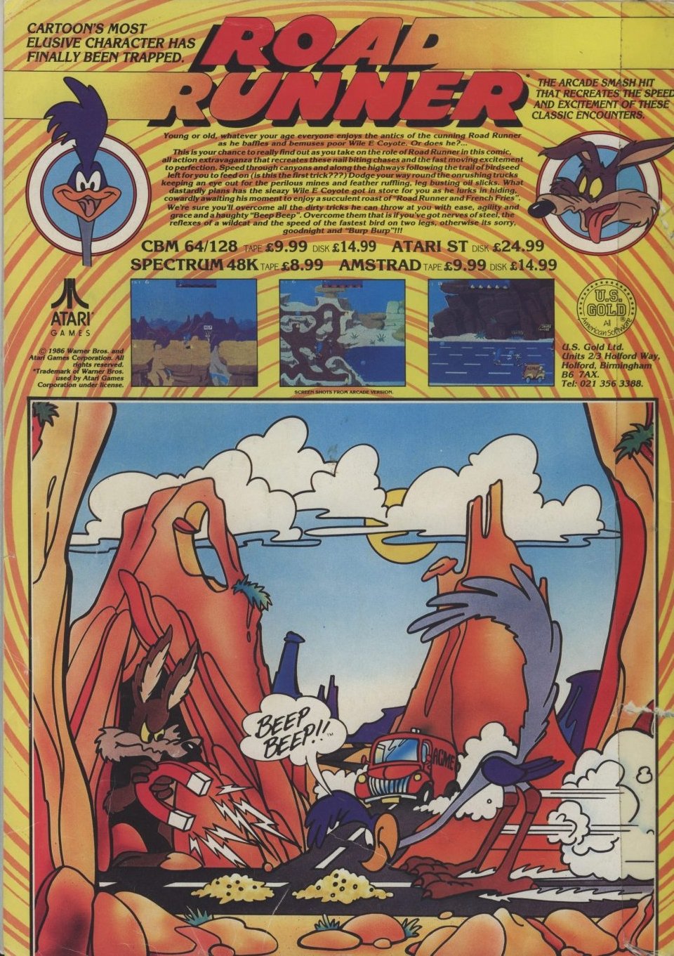 Screen from Road Runner