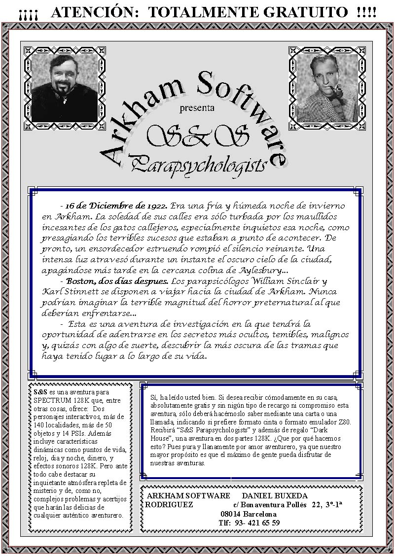 Screen from S&S Parapsychologists