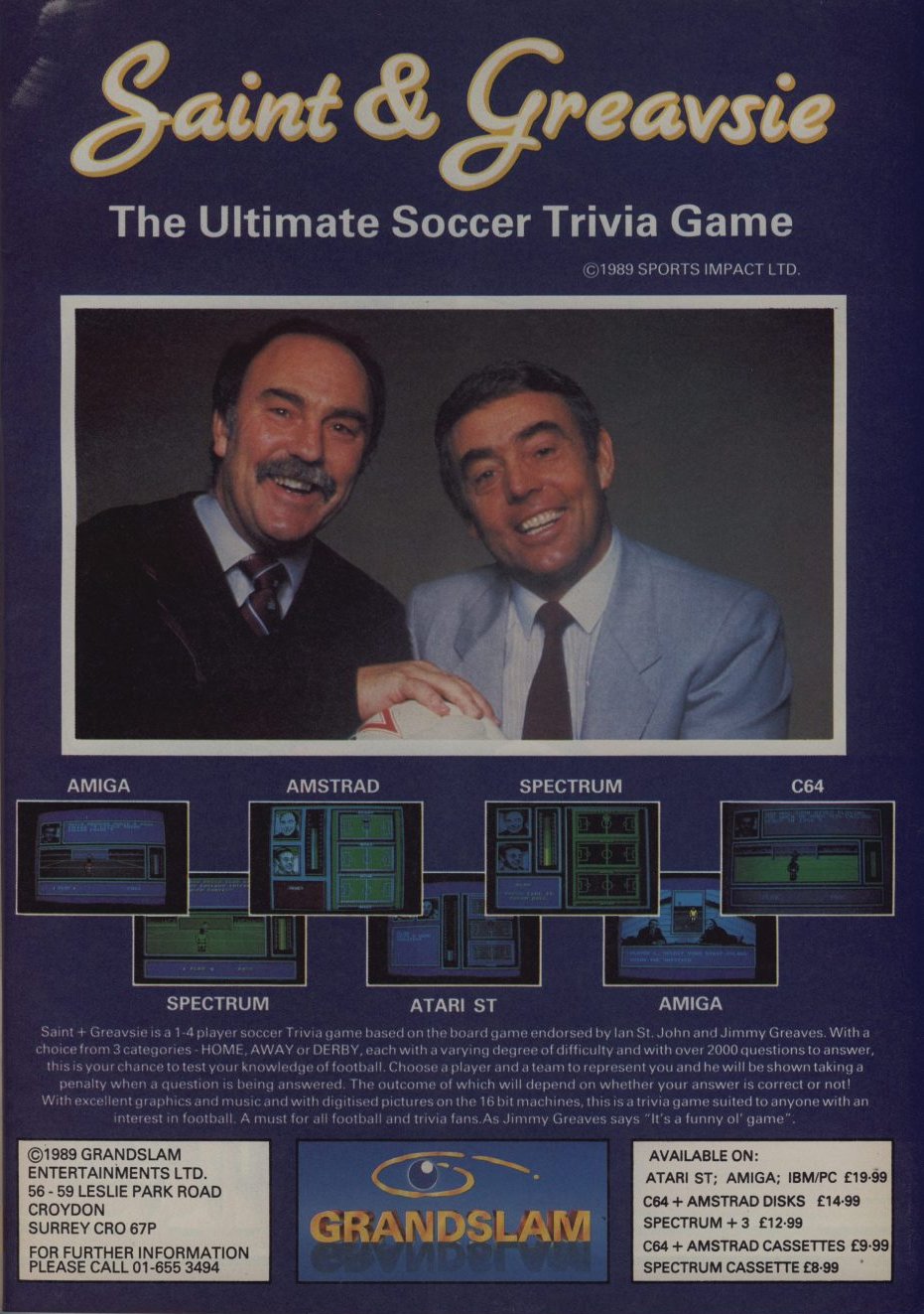 Screen from Saint and Greavsie