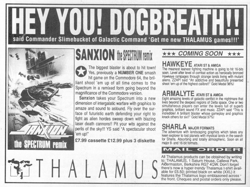 Screen from Sanxion