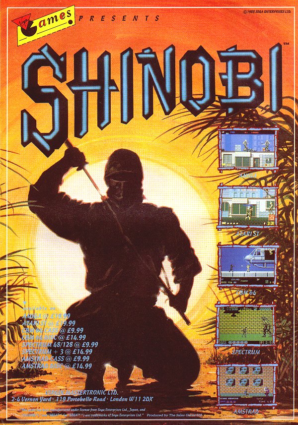 Screen from Shinobi