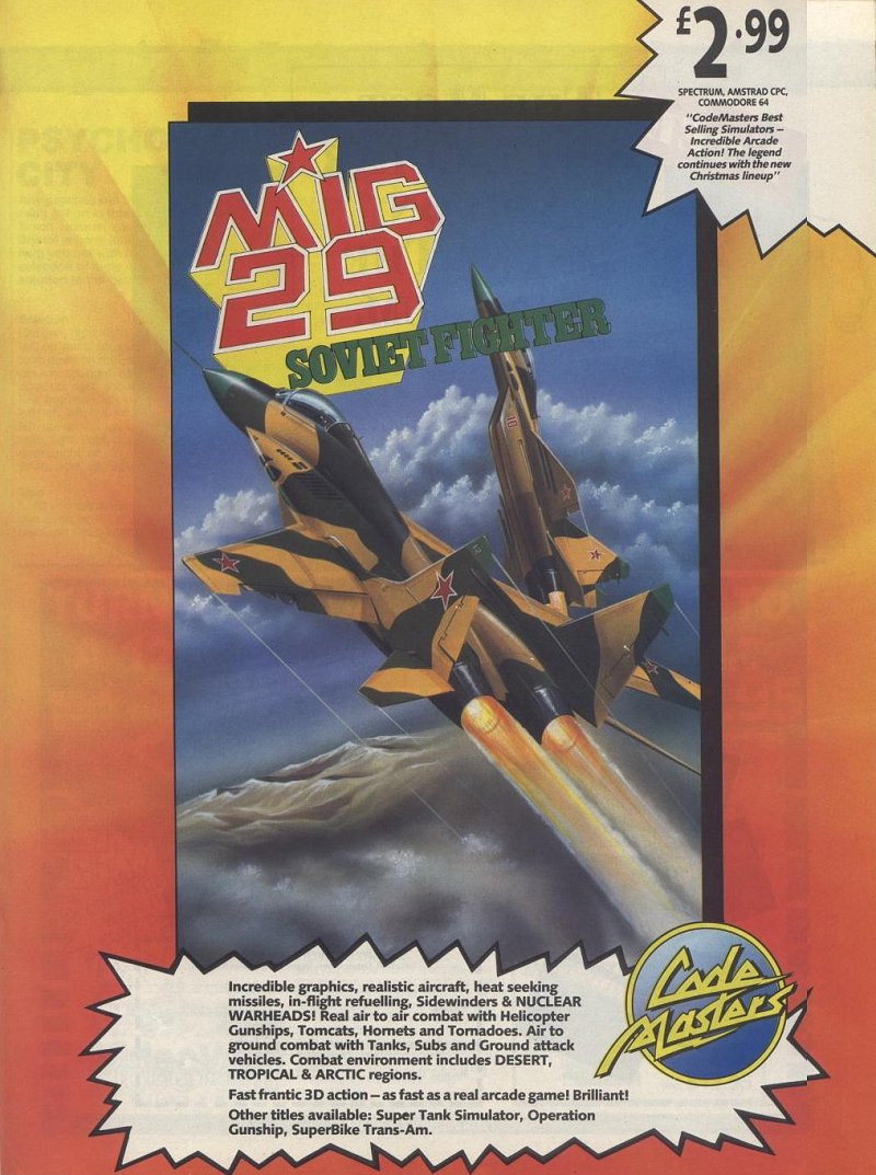 Screen from Soviet Fighter MiG 29