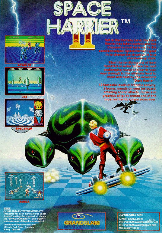 Screen from Space Harrier II