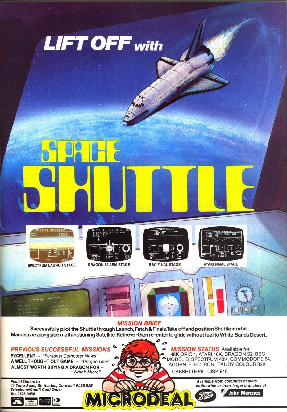 Screen from Space Shuttle
