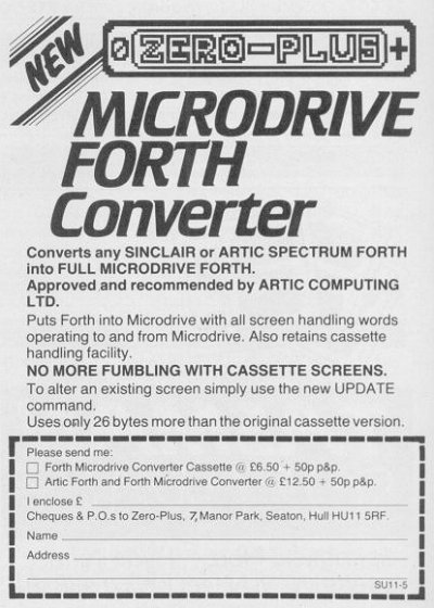 Screen from FORTH Microdrive Converter