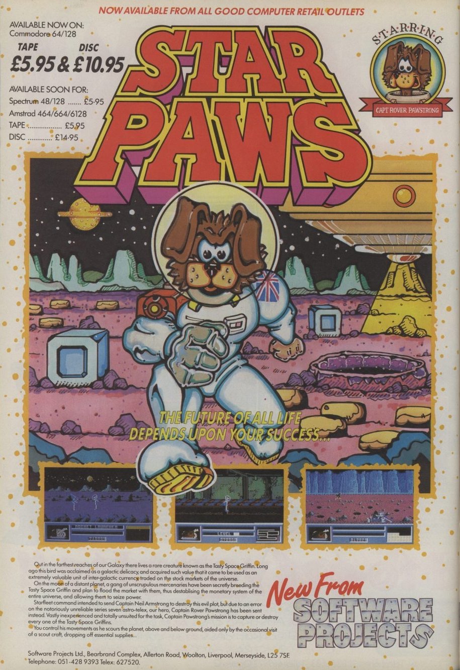Screen from Star Paws