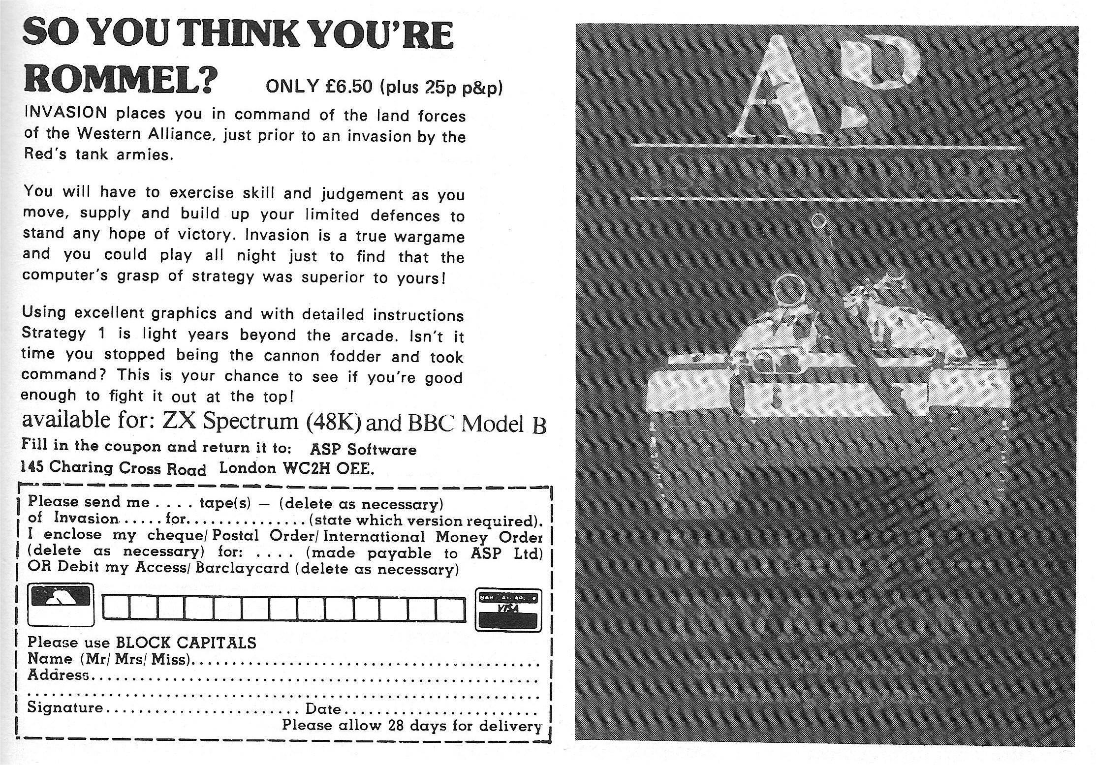 Screen from Strategy 1 - Invasion