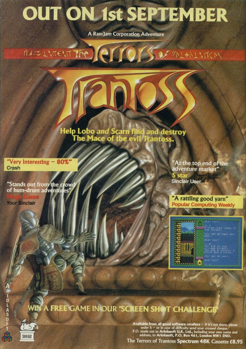 Screen from The Terrors of Trantoss