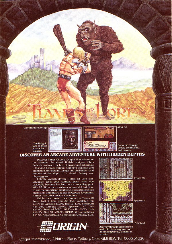 Screen from Times of Lore