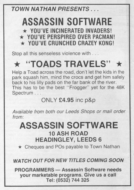 Screen from Toads Travels