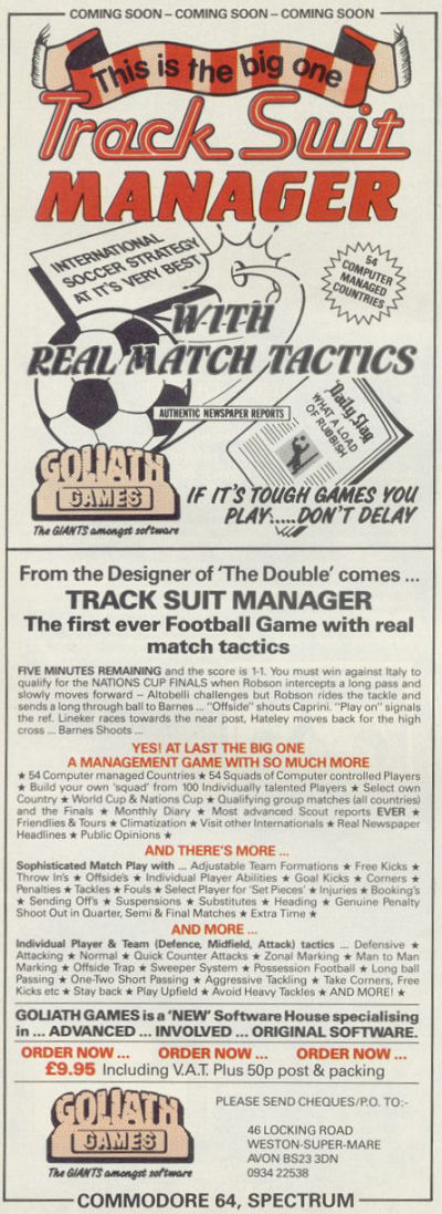 Screen from Track Suit Manager