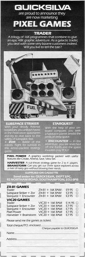 Screen from The Trader Trilogy