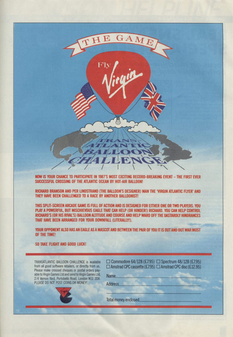 Screen from Trans-Atlantic Balloon Challenge