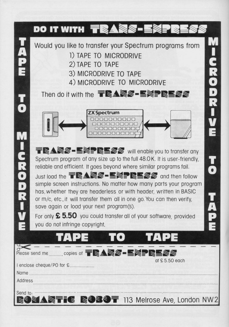 Screen from Trans-Express