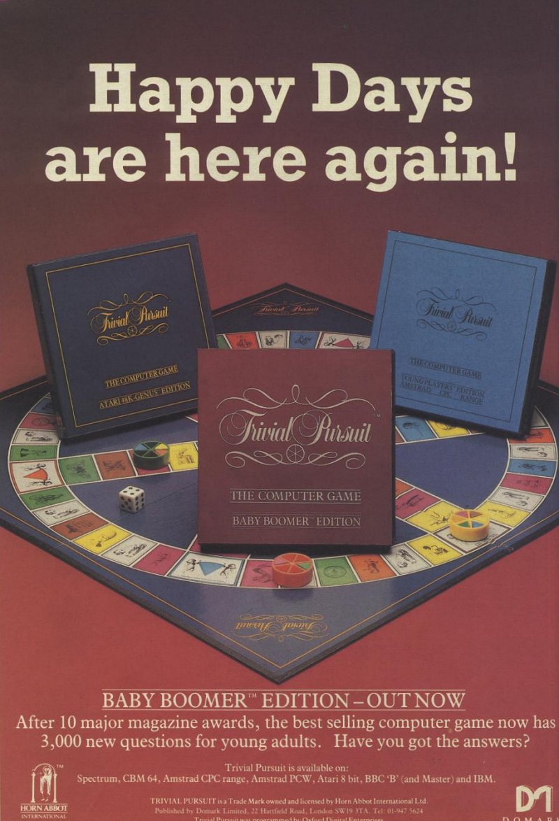 Screen from Trivial Pursuit: Baby Boomer Edition