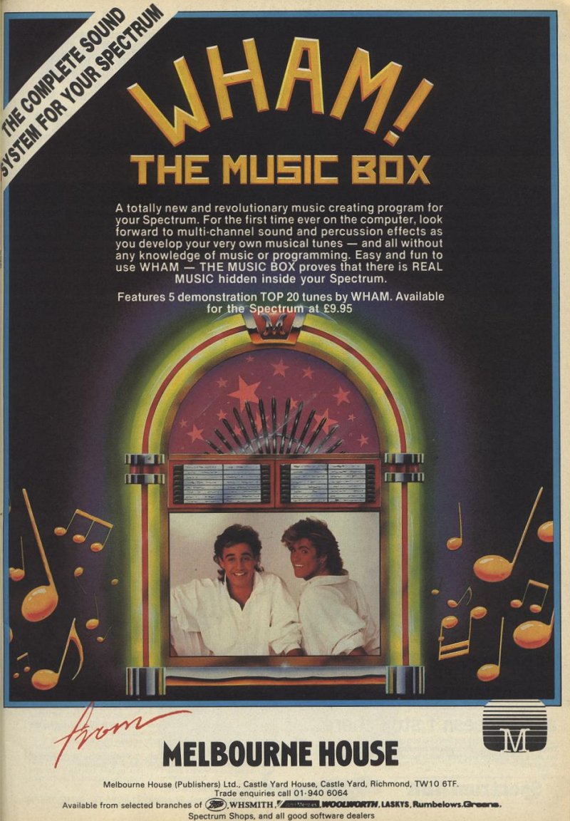 Screen from Wham! The Music Box