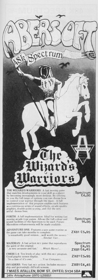 Screen from The Wizard's Warriors