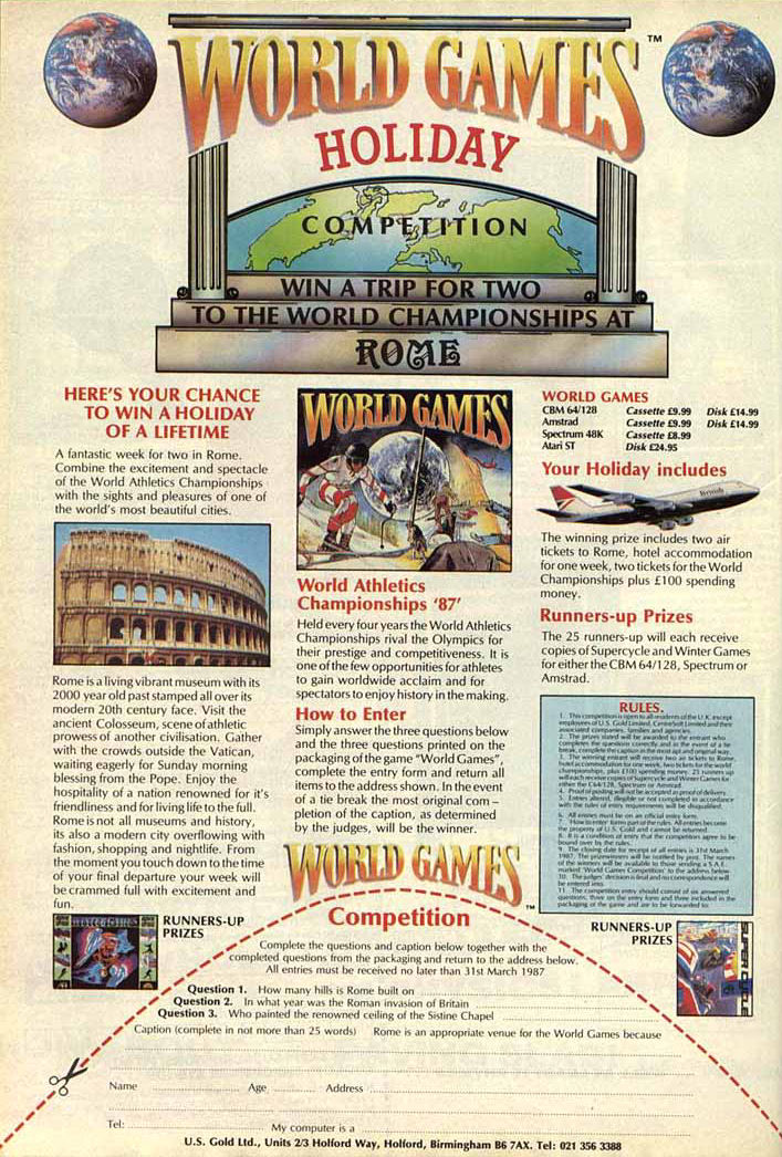 Screen from World Games