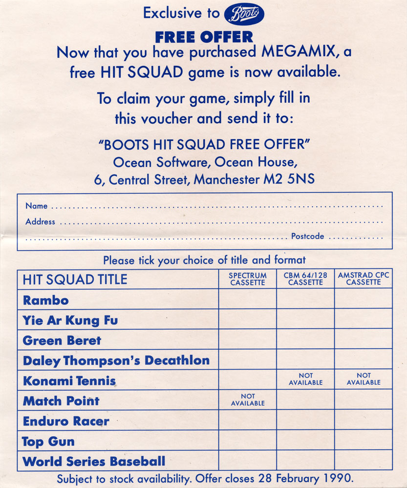 Screen from Mega Mix