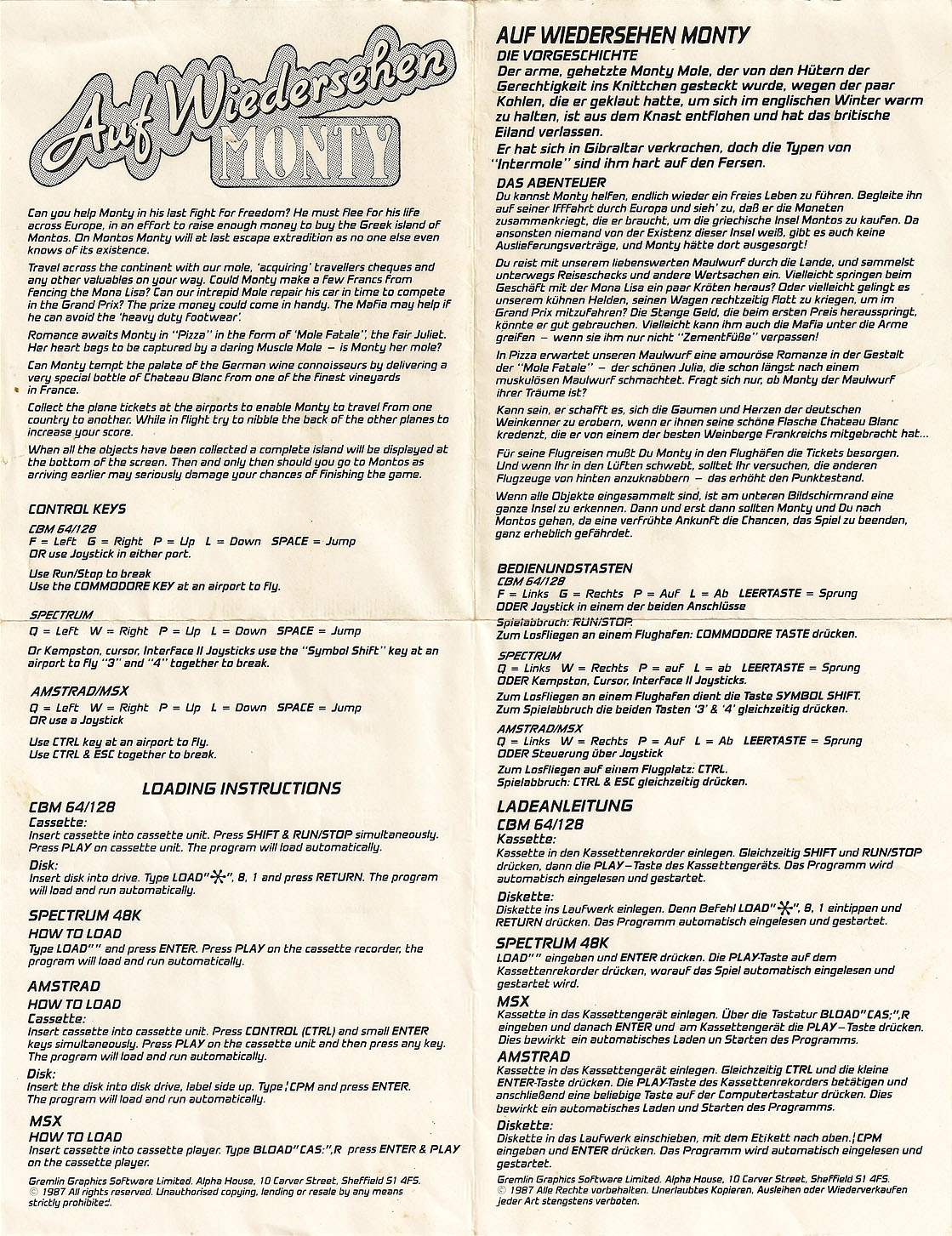 Screen from Auf Wiedersehen Monty
