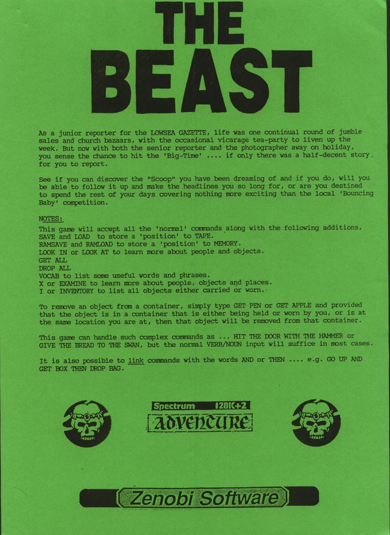 Screen from The Beast