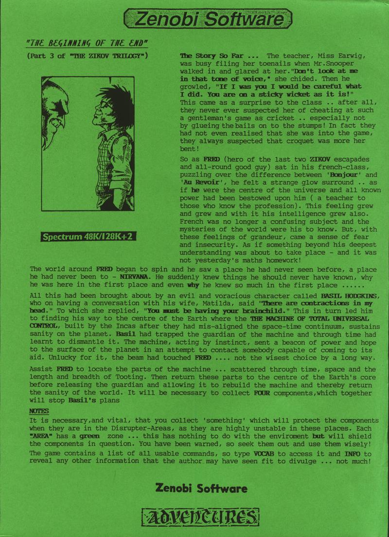 Screen from Beginning of the End