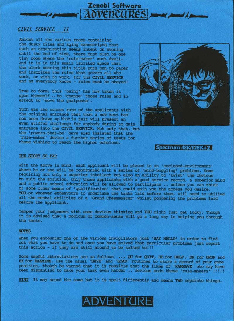 Screen from Civil Service II