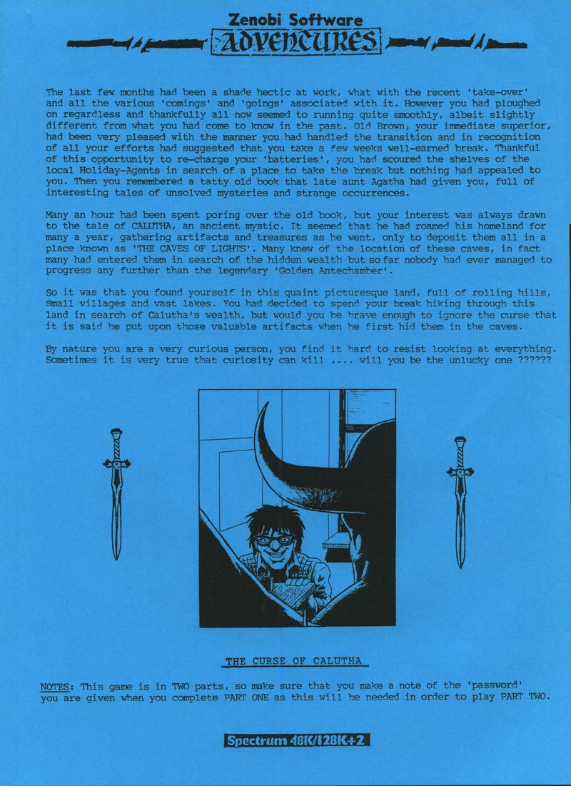 Screen from Curse of Calutha