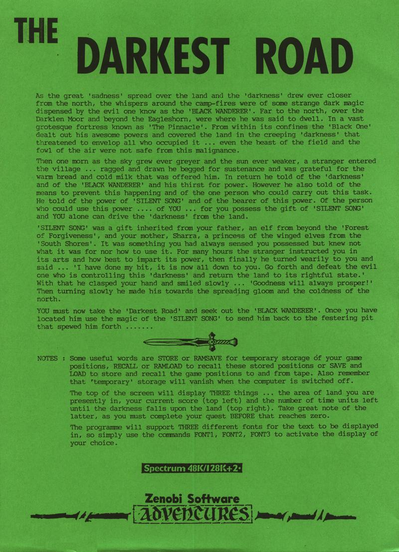 Screen from Darkest Road