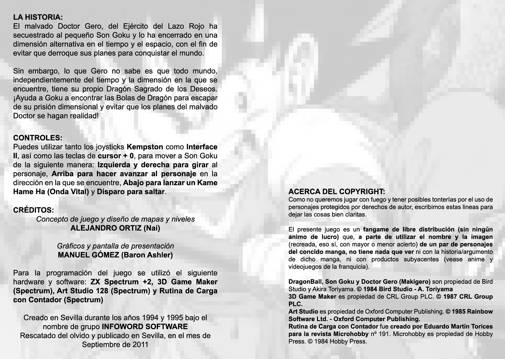 Screen from DragonBall: El Desafio del Doctor Gero