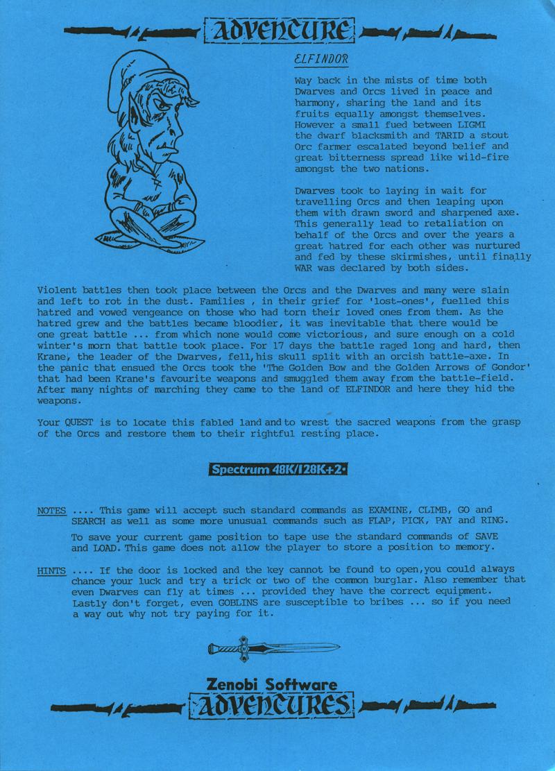 Screen from Elfindor
