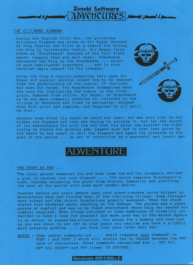 Screen from The Ellisnore Diamond