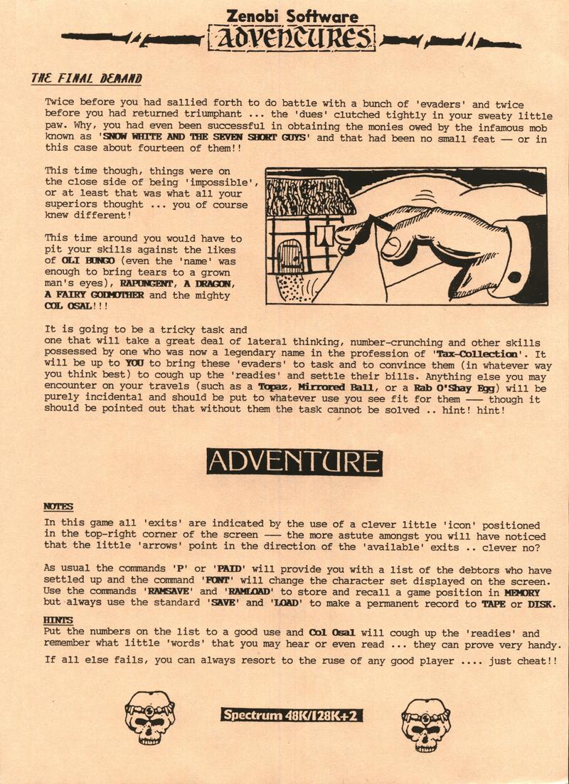 Screen from The Final Demand