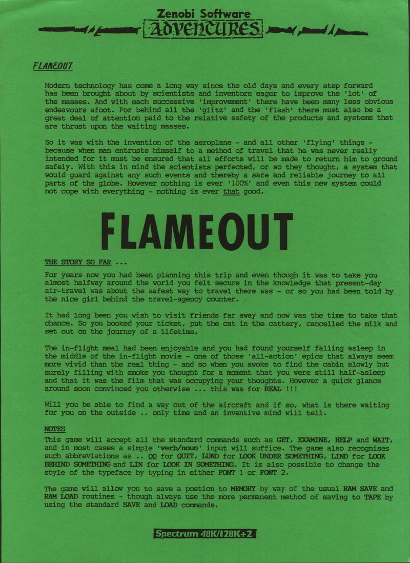 Screen from Flameout
